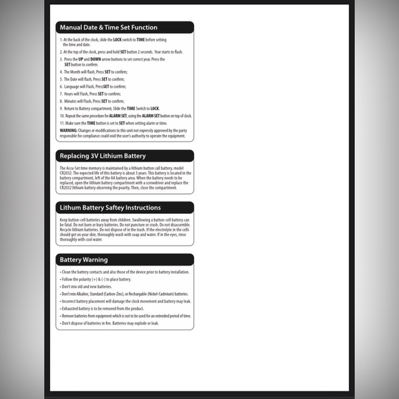 Sharp Accu-Set LCD Alarm Clock - automatically adjusts for Daylight Savings Time - Picture 8 of 10